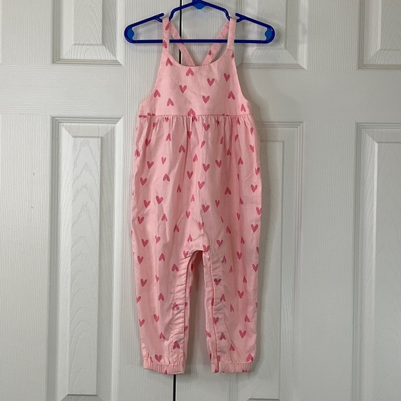 Carter's Pink Heart Jumpsuit Size 18 M - Picture 1 of 9